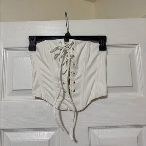 NWT Edikted White Corset Top Size Small